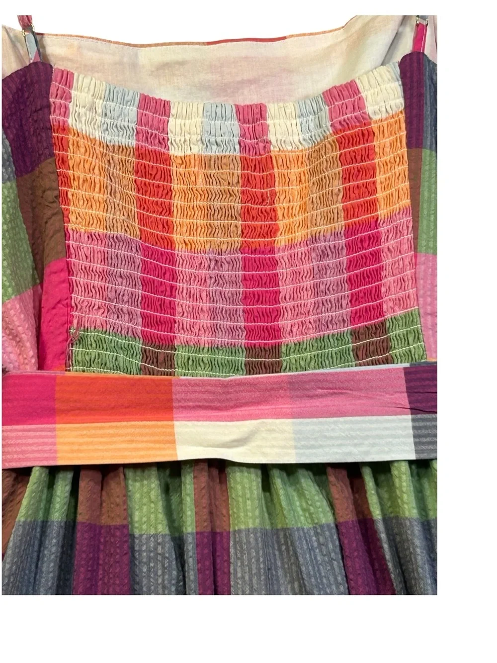 Kate Spade for Target- Plaid Midi Sundress with Tie Belt - Pink & Multicolor S
